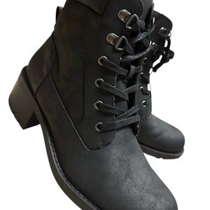 Combat Boot Black Mila Bullboxer chunky Silhouette Lace up Women’s Size 9